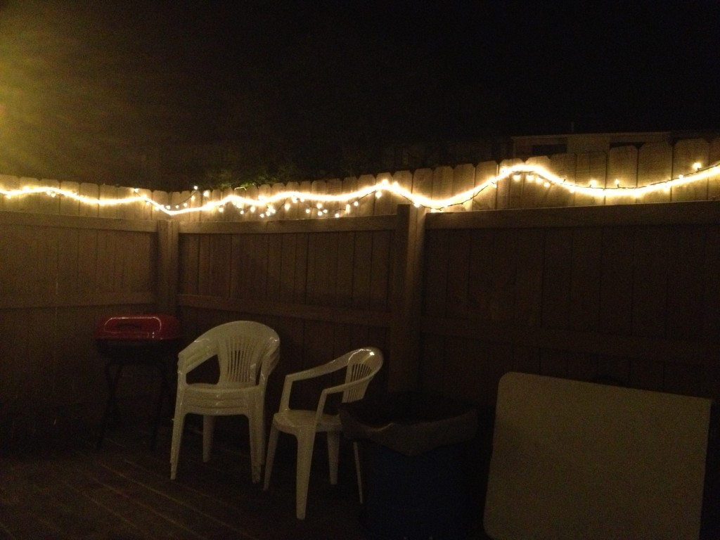 The other side of the back patio.  Was great for studying outside when it was more warm but now it's much more cold. 